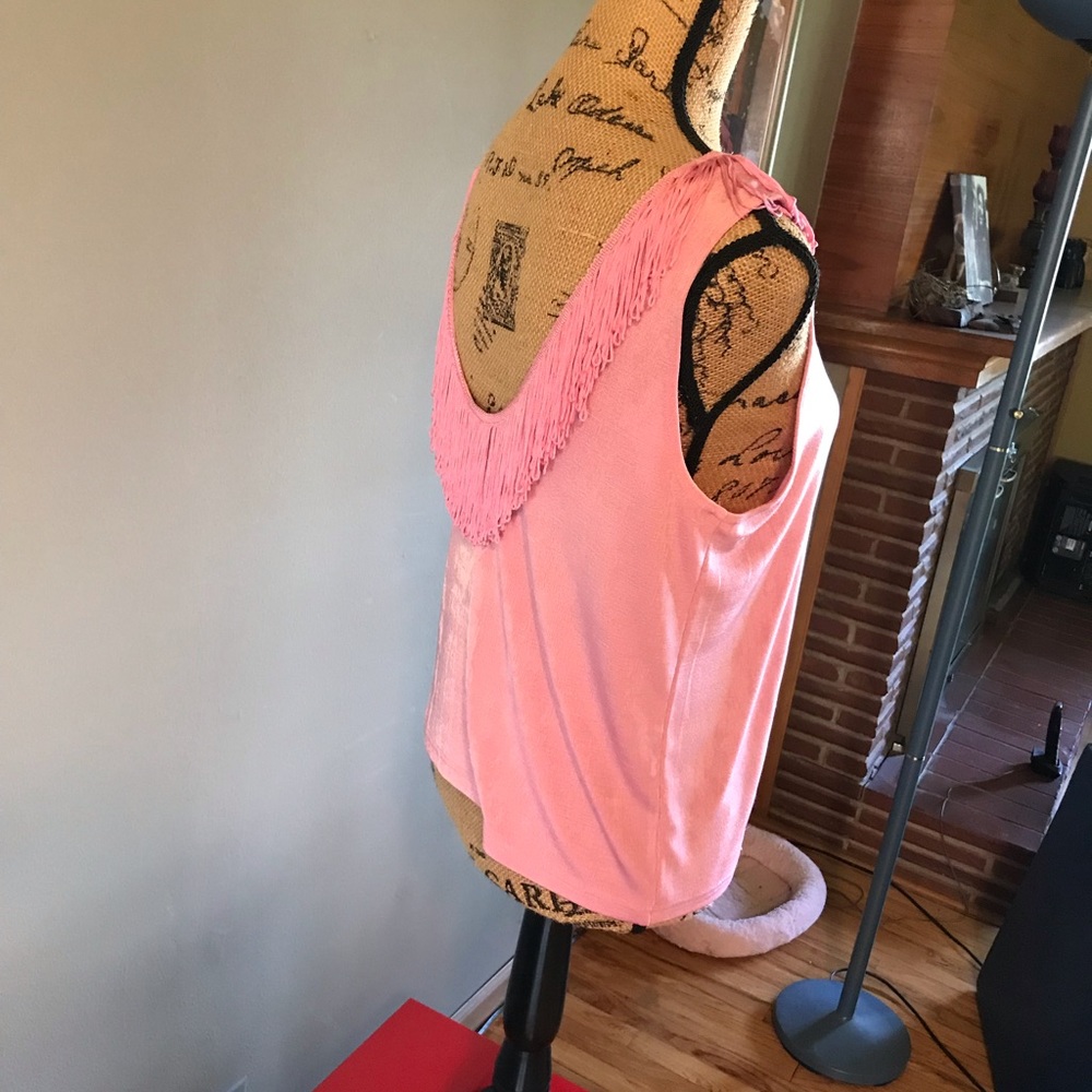 Pink Fringed Tank - Picture 3 of 3
